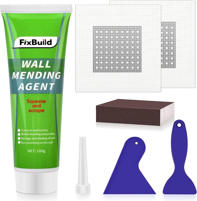 FixBuild Drywall Repair Kit, 1 Spackle Wall Repair Patch Kit, Wall Mending Agent, Quick Fix for Broken Walls - Image 1